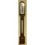 AN OAK CASED ADMIRAL FITZROY STICK BAROMETER by Negretti & Zambra, 102cm high