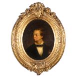 BRITISH SCHOOL (19TH CENTURY) Portrait of a young man, oil on board, unsigned, 26cm x 20cm (oval),
