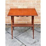 A MAHOGANY SIDE TABLE the oblong top 41cm x 60cm