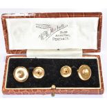 A PAIR OF EARLY 20TH CENTURY GOLD COLLAR STUDS each stamped '18ct', 1.7g; and a similar pair of