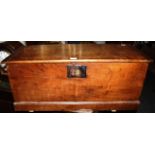 AN OAK BLANKET BOX 93cm wide