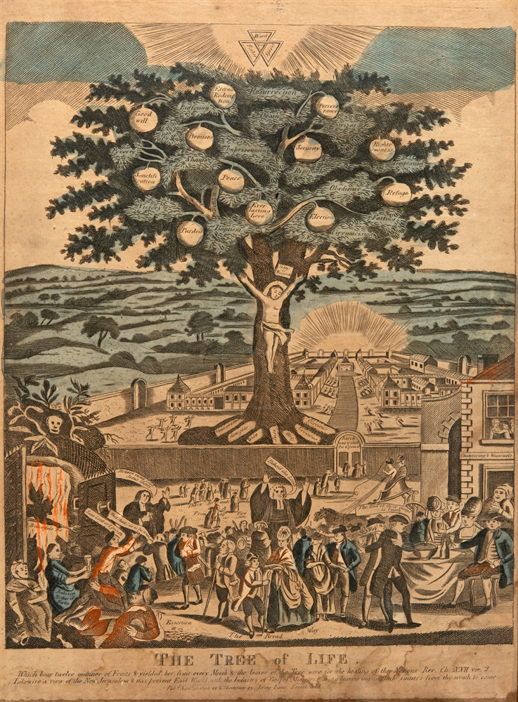 BRITISH SCHOOL (EARLY 19TH CENTURY) 'The Tree of Life', hand-coloured engraving, published by G.