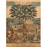 BRITISH SCHOOL (EARLY 19TH CENTURY) 'The Tree of Life', hand-coloured engraving, published by G.