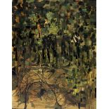 F. DAVID TAGGART (BRITISH, 20TH CENTURY) Abstract study of trees and undergrowth, signed and