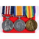 A GREAT WAR MILITARY MEDAL GROUP OF THREE MEDALS TO PRIVATE W. G. JONES, MACHINE GUN CORPS