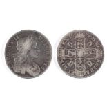 GREAT BRITAIN - CHARLES II (1660-1685), CROWN, 1679 (TRICESIMO PRIMO) fourth draped bust.