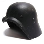 THE IRAQ WAR - A RARE FEDAYEEN SADDAM 'STAR WARS' HELMET of black fibre glass construction, with