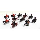 FIFTEEN ASSORTED BRITAINS MOUNTED LEAD SOLDIERS variable condition (two horses with broken legs;