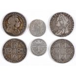 GREAT BRITAIN - ASSORTED comprising a George I (1714-27), shilling, 1720, first laureate and