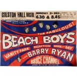 POSTERS - THE BEACH BOYS A rare poster for two concert performance by The Beach Boys at The