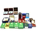 TWENTY-FOUR COLLECTOR'S THIMBLES including a 'Silver Jubilee 1977' commemorative silver and enamel