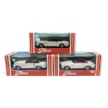 THREE TEKNO MODEL CARS comprising two No.929, Mercedes-Benz 280 Coupes, each cream with a black
