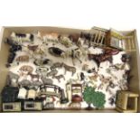 ASSORTED LEAD FARM ANIMALS & ACCESSORIES by Britains and others, variable condition, generally