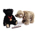 TWO STEIFF COLLECTOR'S TEDDY BEARS comprising 'Yes/No Grizzly' (EAN 663925), brown tipped, limited