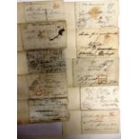 STAMPS - POSTAL HISTORY A collection of early-mid 19th century British and other covers, all with