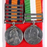 AN ANGLO-BOER WAR 'DEFENCE OF LADYSMITH' PAIR OF MEDALS TO PRIVATE SAMUEL HILL, MANCHESTER