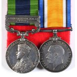 A GREAT WAR PAIR OF MEDALS TO PRIVATE E. PHELPS, MACHINE GUN CORPS comprising the India General