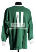 George Best signed club and country retro shirts, a green Northern Ireland No.
