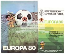 A rare 1980 UEFA Euro 1980 Offical Press/VIP Programme titled "Europa 80",