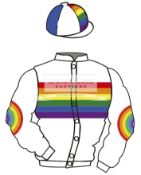 The British Horseracing Authority Sale of Racing Colours: WHITE, narrow RAINBOW hoops (RED, ORANGE,