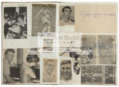 1950s-1970s football scrapbook containing over 300 autographs, signed on cuttings,