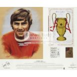 George Best signed Manchester United 1968 European Cup limited edition print,