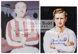 Stanley Matthews and Tom Finney signed pictures, an 11 by 8in.