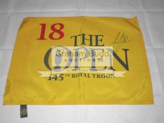 145th Open Championship - Royal Troon 2016 - pin flag signed by the winning golfer Henrik Stenson
