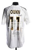 Michael Owen: signed white Real Madrid No.
