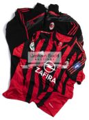 Paulo Maldini red & black striped AC Milan No.