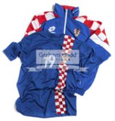 Niko Kranjcar Croatia international jersey and track suit top, a blue Croatia No.