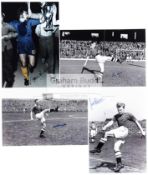 A collection of 13 autographed photographs relating to Chelseal FC,