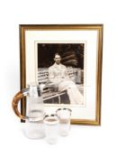 George Hillyard/Harold Mahony tennis prize and studio photograph,