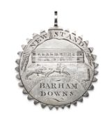 A silver pass for the New Stand at Barham Downs racecourse issued to Thomas Watkinson Payler Esq.