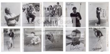 Private collection of ten signed golf photos taken by Robin Gray,