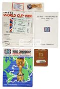 1966 Football World Cup memorabilia, comprising a attached folder,