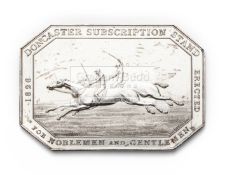 A silver pass for the Subscription Stand for Noblemen & Gentlemen (erected 1826) at Doncaster