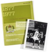 Wimbledon Jubilee Year Final Programme 1977, when Virginia Wade defeated Betty Stove,
