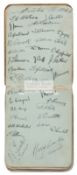 1930s football autograph album, containing autographs for Huddersfield v Liverpool 1935-36,