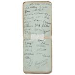 1930s football autograph album, containing autographs for Huddersfield v Liverpool 1935-36,