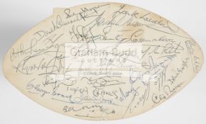 British Lions to New Zealand 1971 fully-autographed rugby union ticket,