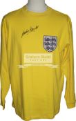 Gordon Banks signed England retro 1966 World Cup goalkeeping jersey