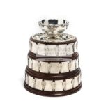A finely detailed player's miniature replica of the Davis Cup Trophy, measuring 25cm.