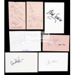 Manchester United 1968 European Cup winners autographs, on seven album pages/index cards,