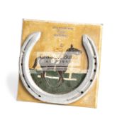 A racing plate worn by Lord Rosebery's racehorse 'Creole' when winning at Newmarket,