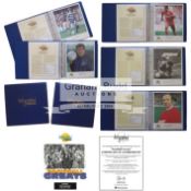 Westminster Autographed Editions "Football Greats" set of 59 official signed photo cards in