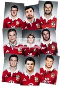 A full set of signed photographs of the 2013 British & Irish Lions, 6 by 4in.