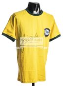 Jairzinho signed Brazil 1970 World Cup replica jersey,