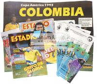 A collection of COPA America 1993 press programmes and memorabilia from Ecuador,