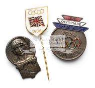 Three Olympic Games badges,